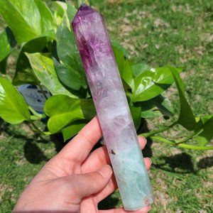 Watermelon Fluorite crystal tower